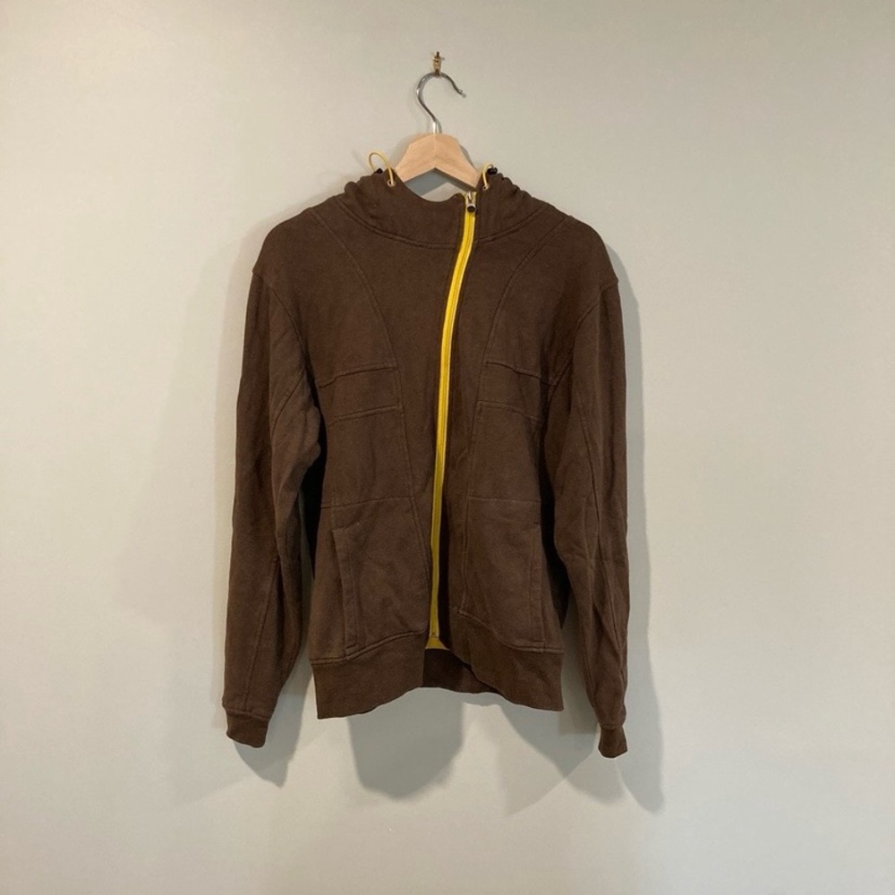 Nibus hemp zip-up hoodie with mesh lining